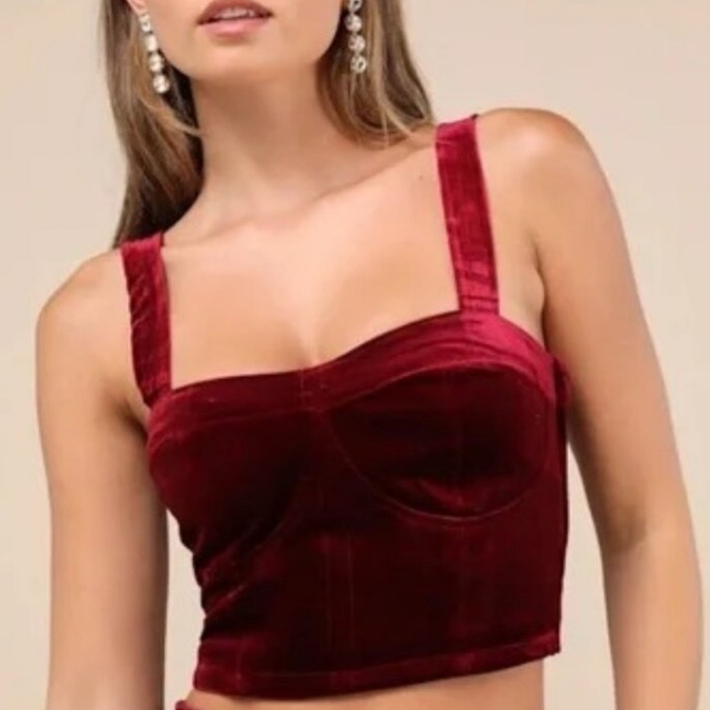 NWT Blank NYC Velvet Bustier Top